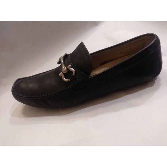 Salvatore Ferragamo Parigi Horse beat Driving Moccasin Shoe, black , Size 9m main image 4